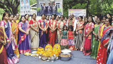 निज़ाम कॉलेज बतुकम्मा उत्सव का सांस्कृतिक दृश्य