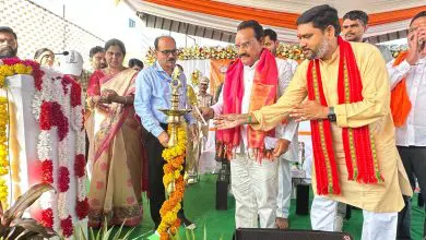 सिरपुर कागजनगर में वंदे भारत एक्सप्रेस ठहराव समारोह