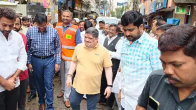हैदराबाद बाढ़ प्रभावित इलाकों का दौरा और निरीक्षण