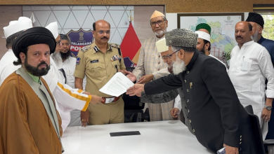 राजा सिंह के विवादास्पद बयान को लेकर मुस्लिम धर्मगुरुओं ने डीजीपी से भेंट की और कार्रवाई की मांग की।