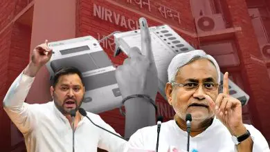 बिहार विधानसभा चुनाव 2025 में भाजपा-जदयू बनाम राजद-कांग्रेस की सियासी जंग का दृश्य