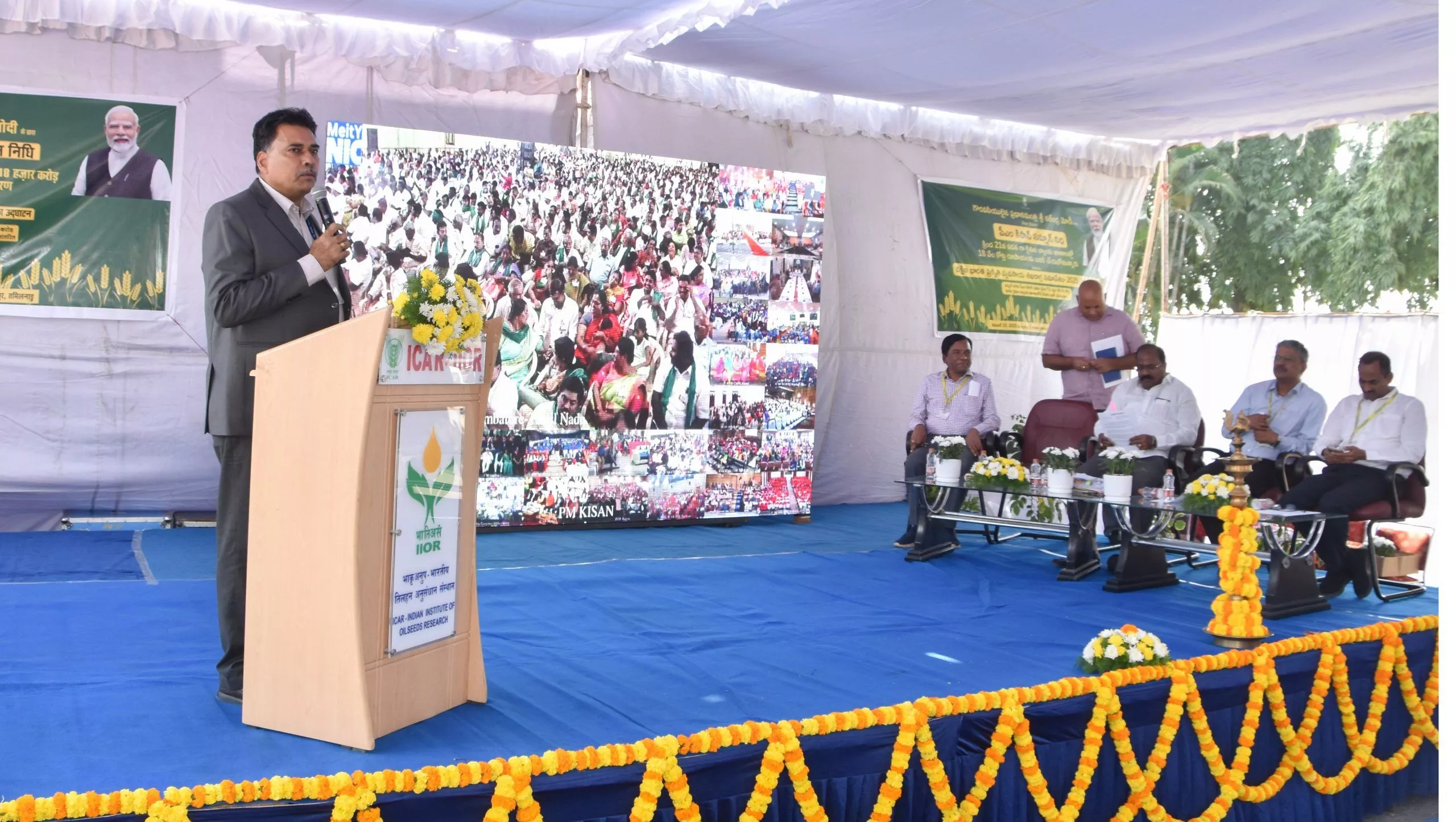 रबी तिलहन खेती जागरूकता कार्यक्रम में किसानों की सहभागिता