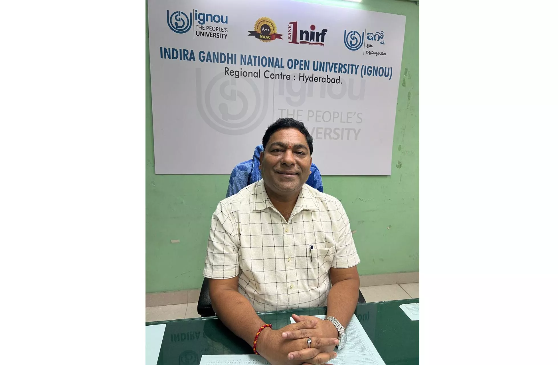 इग्नू हैदराबाद में डॉ. राजू बोल्ला की नियुक्ति
