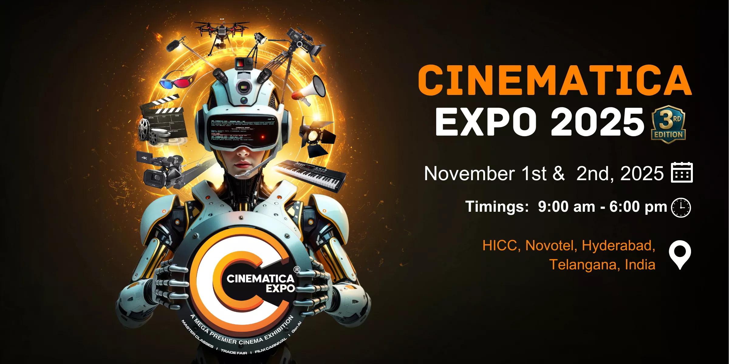 हैदराबाद में आयोजित तीसरा सिनेमैटिक एक्सपो, थीम हॉलीवुड से हैदराबाद तक