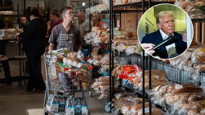 अमेरिका में एसएनएपी लाभ रुकने के बाद फूड वितरण केंद्रों के बाहर लंबी कतारें