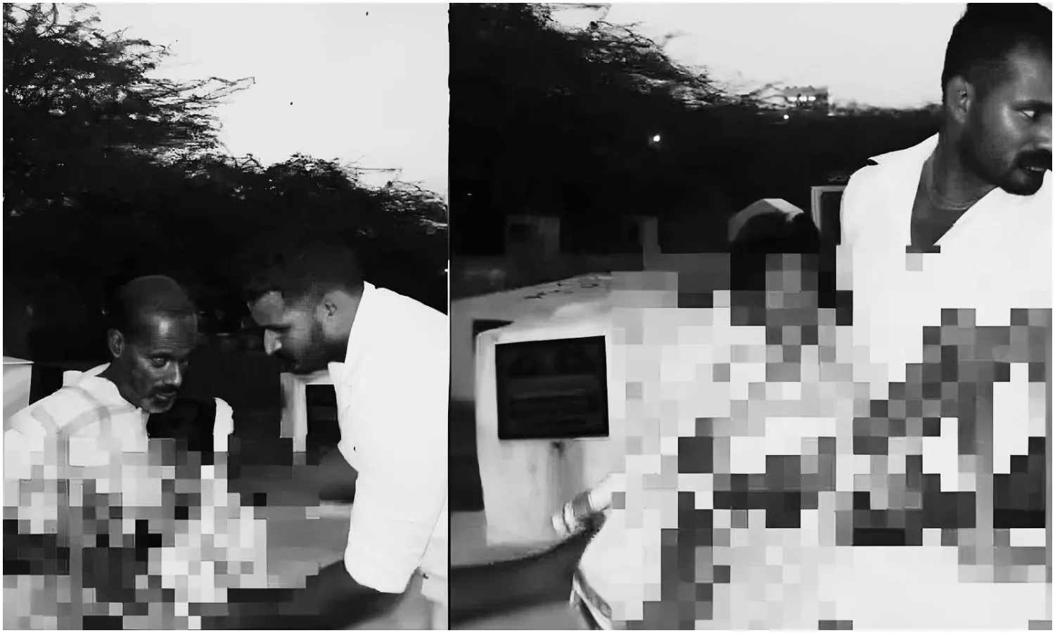 महबूबनगर में बेरोजगार पिता अपने बेटे की मौत पर शोक व्यक्त करता हुआ