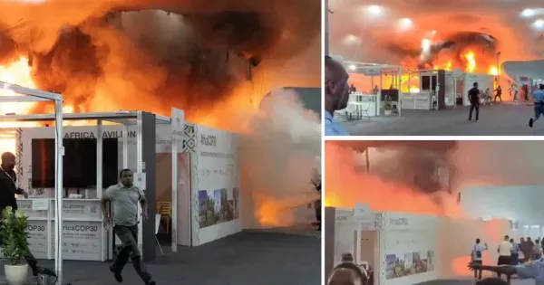 ब्राजील सीओपी30 स्थल पर आग, 21 घायल