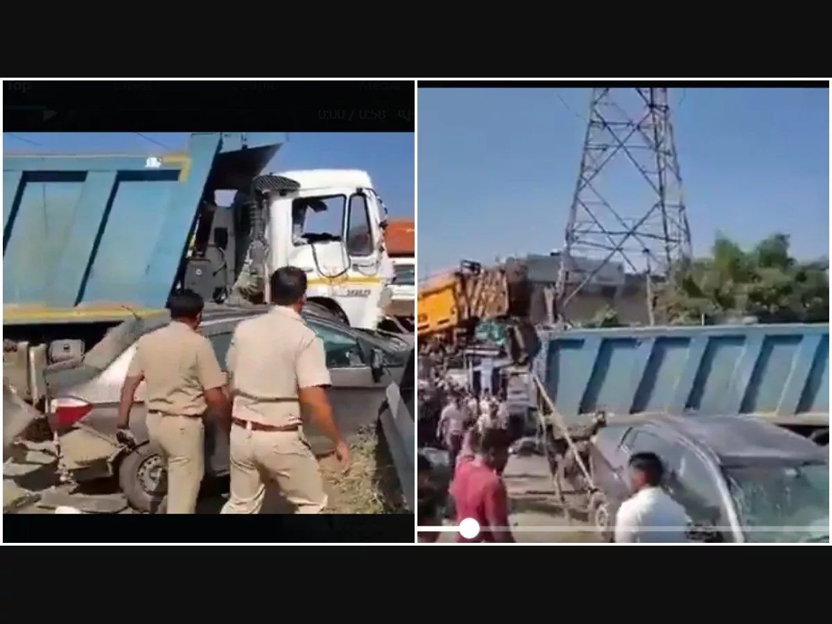 जयपुर डंपर हादसा में बेकाबू ट्रक ने 12 लोगों की जान ली, कई घायल, लोहा मंडी क्षेत्र में मचा हड़कंप।