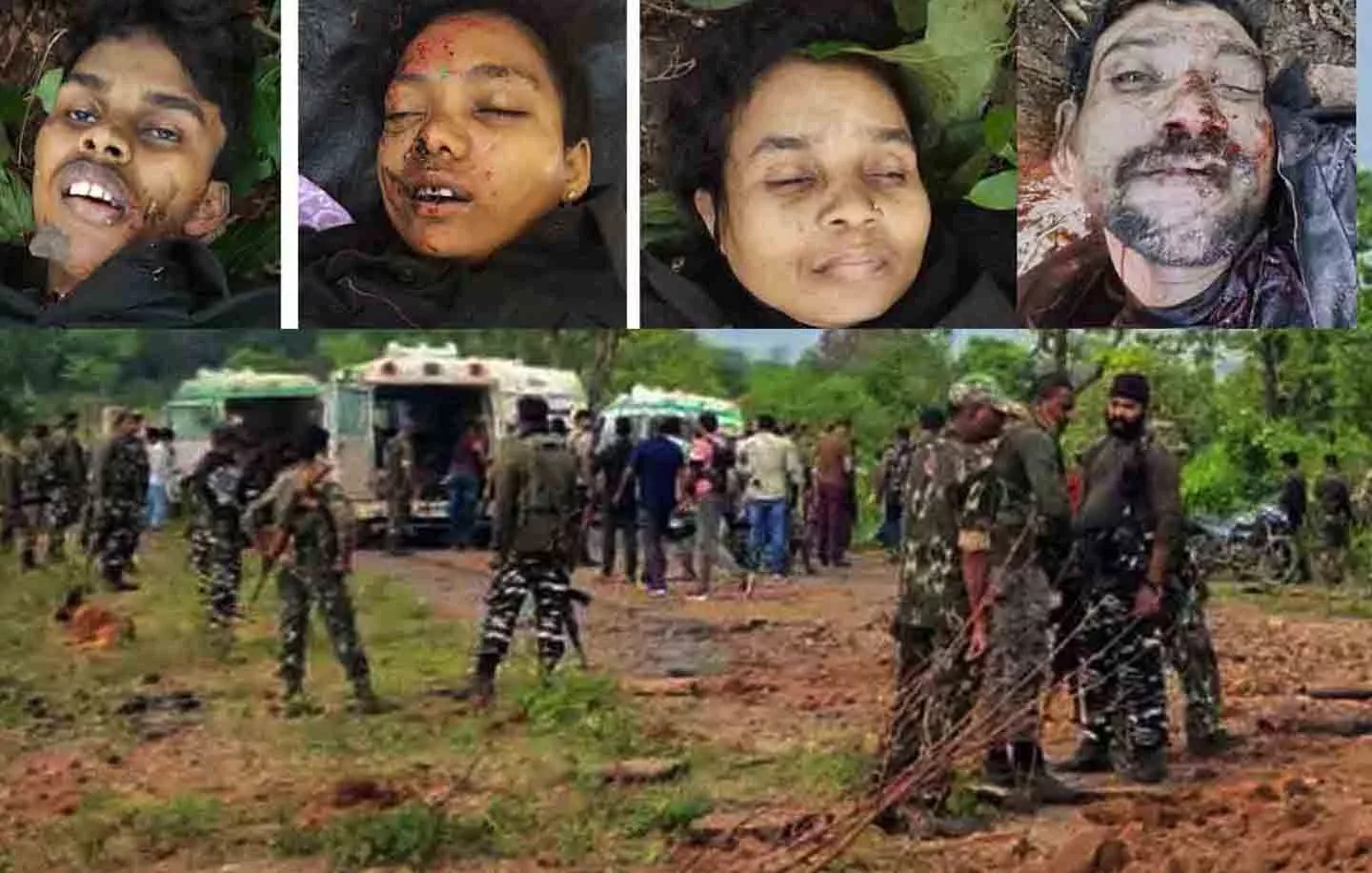 अल्लूरी जिले में माओवादियों और पुलिस के बीच मुठभेड़ का दृश्य