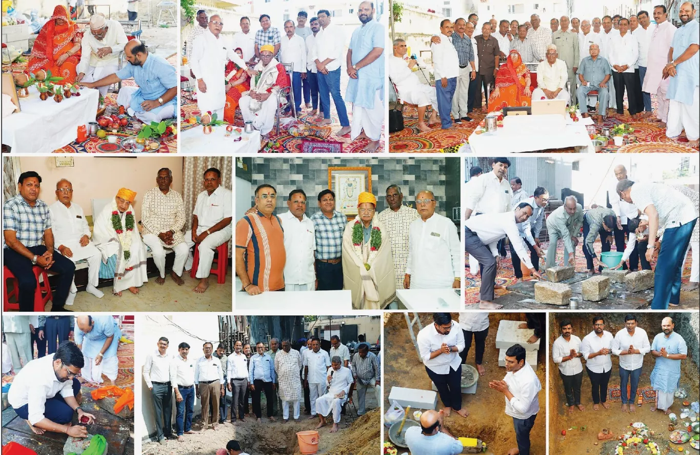 छात्रवृत्ति चेक वितरण कार्यक्रम में छात्रों और ट्रस्ट सदस्यों की उपस्थिति