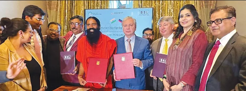 पतनंजलि और रूस ने वेलनेस व अनुसंधान विस्तार पर किया एमओयू