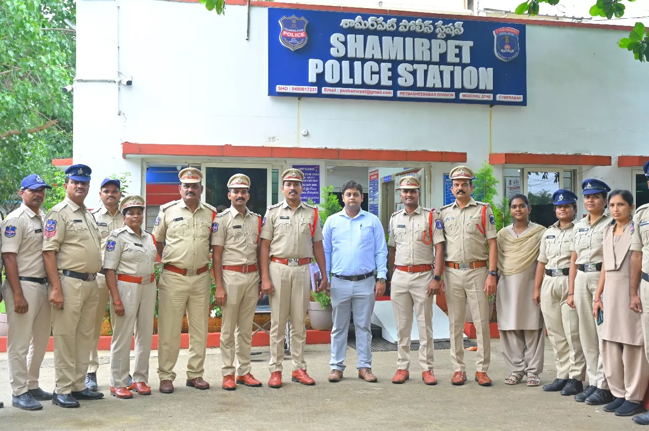शामीरपेट पुलिस स्टेशन को राष्ट्रीय रैंकिंग में सातवां स्थान