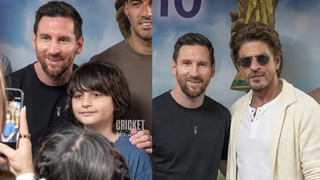 कोलकाता में शाहरुख खान और लियोनेल मेस्सी की मुलाकात