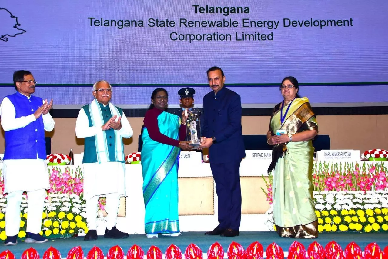 तेलंगाना ऊर्जा विभाग को राष्ट्रीय ऊर्जा संरक्षण पुरस्कार