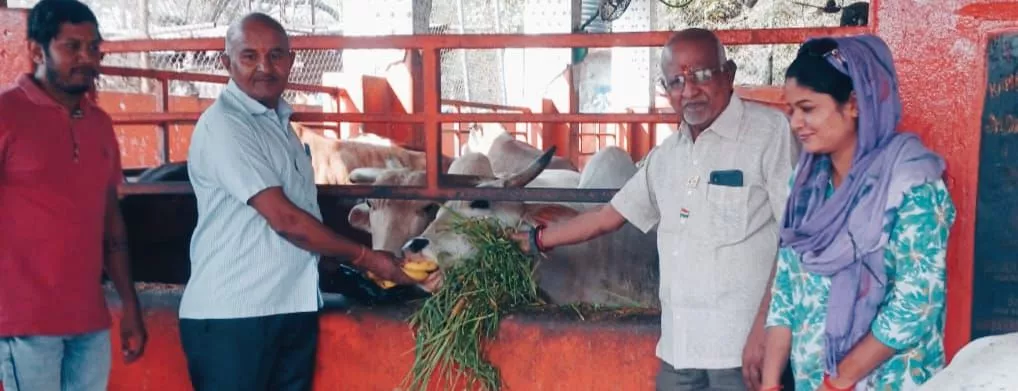 हैदराबाद गौशालाओं में फाल्गुन अमावस्या पर सपरिवार सेवा