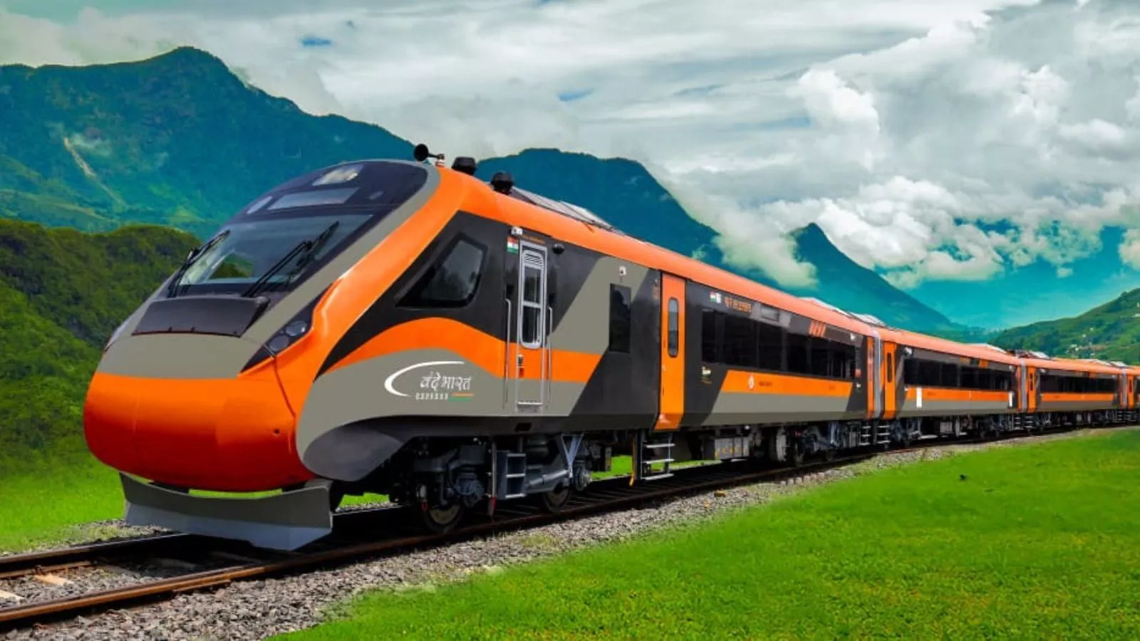 वंदे भारत एक्सप्रेस से हिमालय और घाटियों के दृश्य