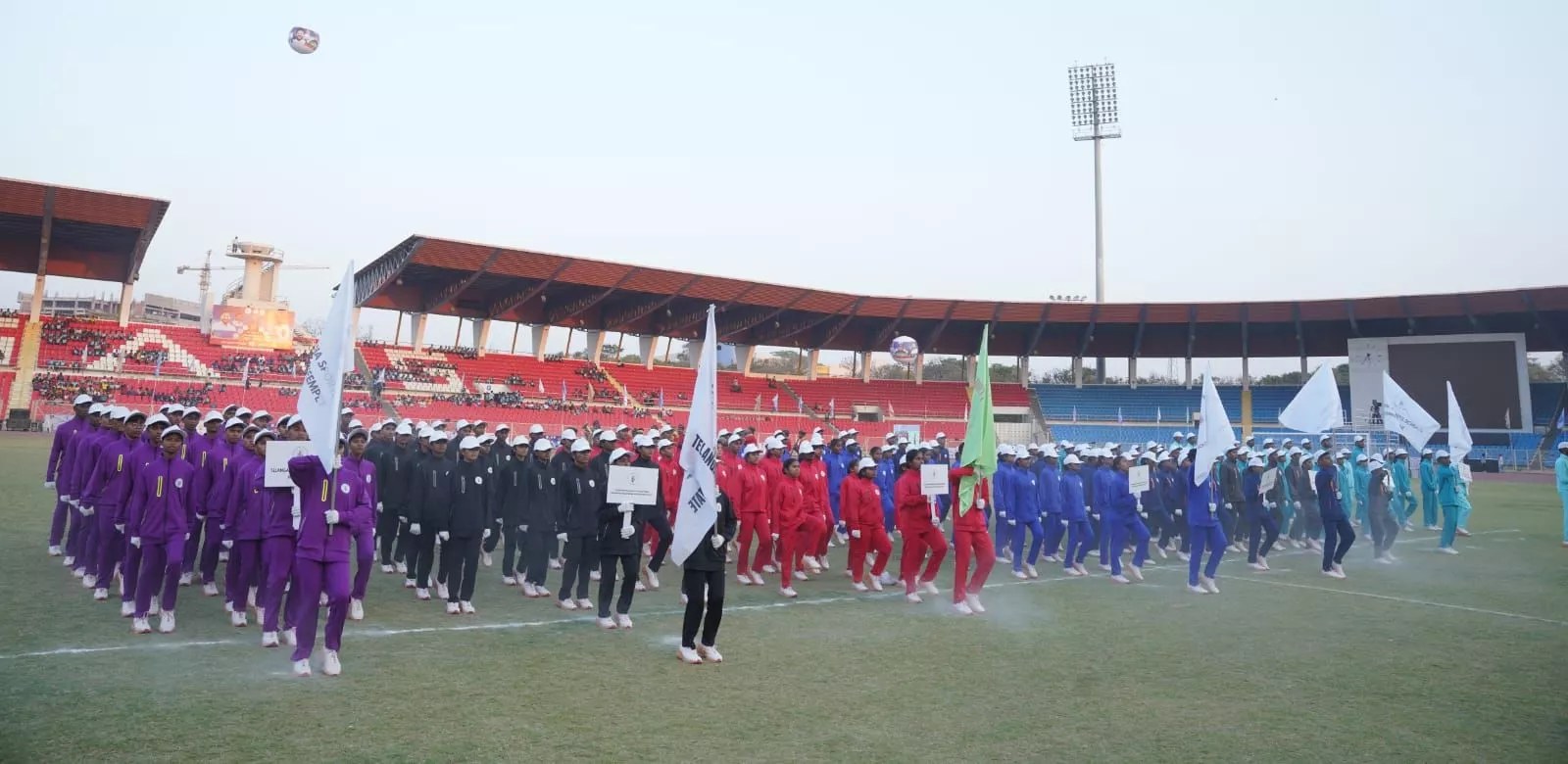 गच्ची बावली स्टेडियम में सीएम कप 2025 का उद्घाटन समारोह