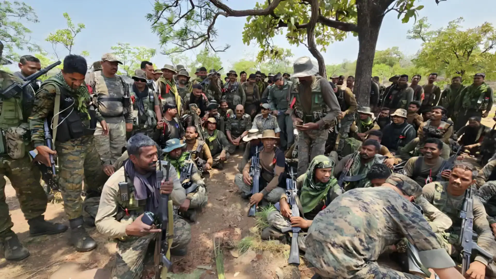 छत्तीसगढ़-तेलंगाना सीमा पर नक्सल विरोधी अभियान