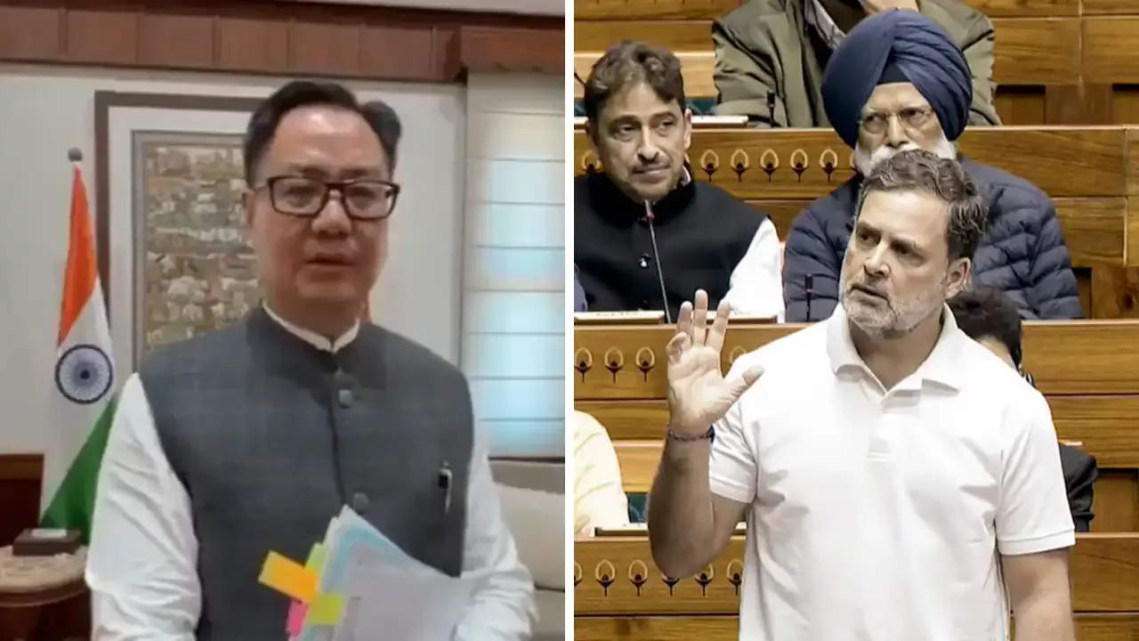 : किरण रिजिजू ने कहा कि सरकार लोकसभा में राहुल गांधी के खिलाफ कोई प्रस्ताव नहीं लाएगी।