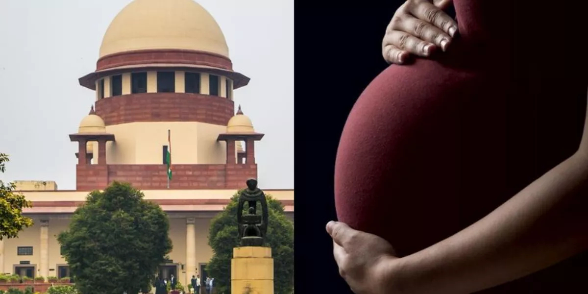 गर्भपात अधिकार पर सुप्रीम कोर्ट के फैसले का प्रतीकात्मक दृश्य