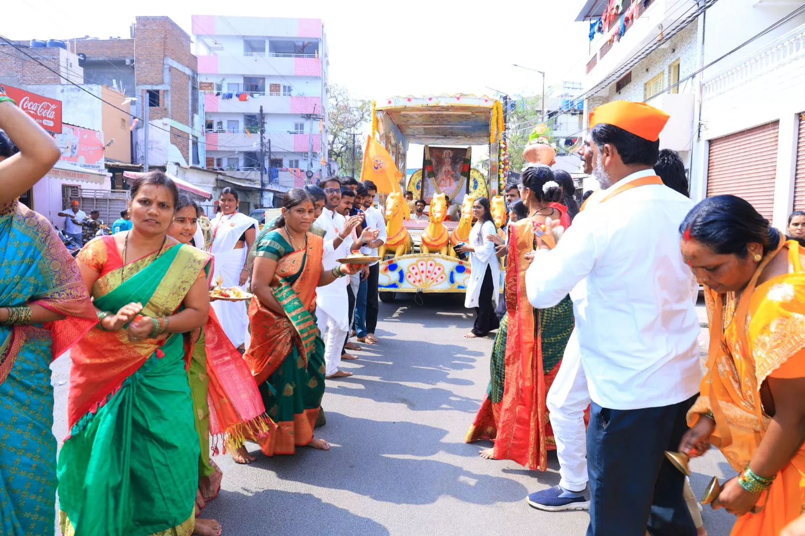 भाग्यनगर में रामानंदाचार्य नरेन्द्राचार्यजी पादुका दर्शन समारोह