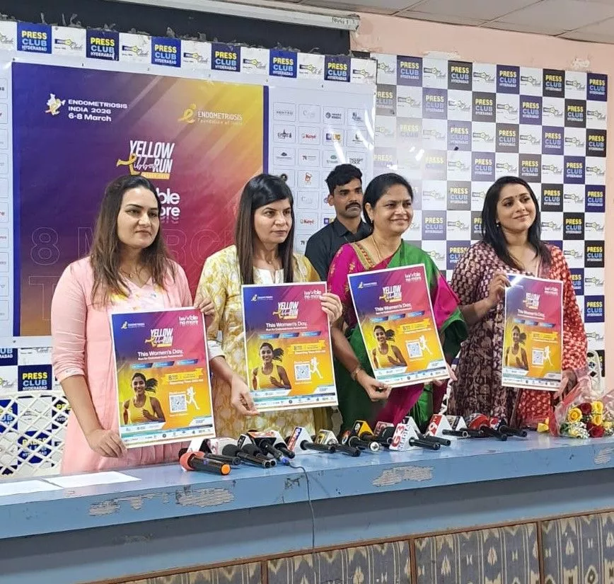 हैदराबाद में यलो रिबन रन के लिए टी-शर्ट और पदक लांच