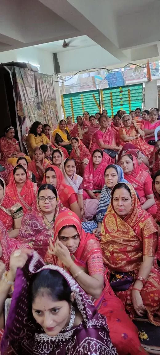 गणगौर कार्यक्रम में महिलाओं का सांस्कृतिक प्रदर्शन