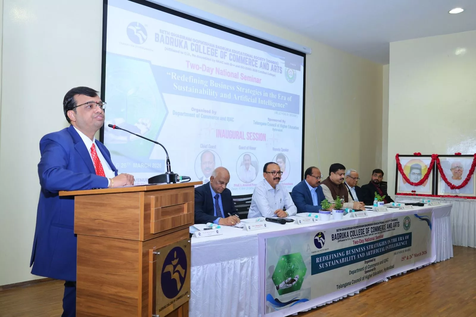 बद्रुका कॉलेज में एआई और सस्टेनेबिलिटी सेमिनार का उद्घाटन