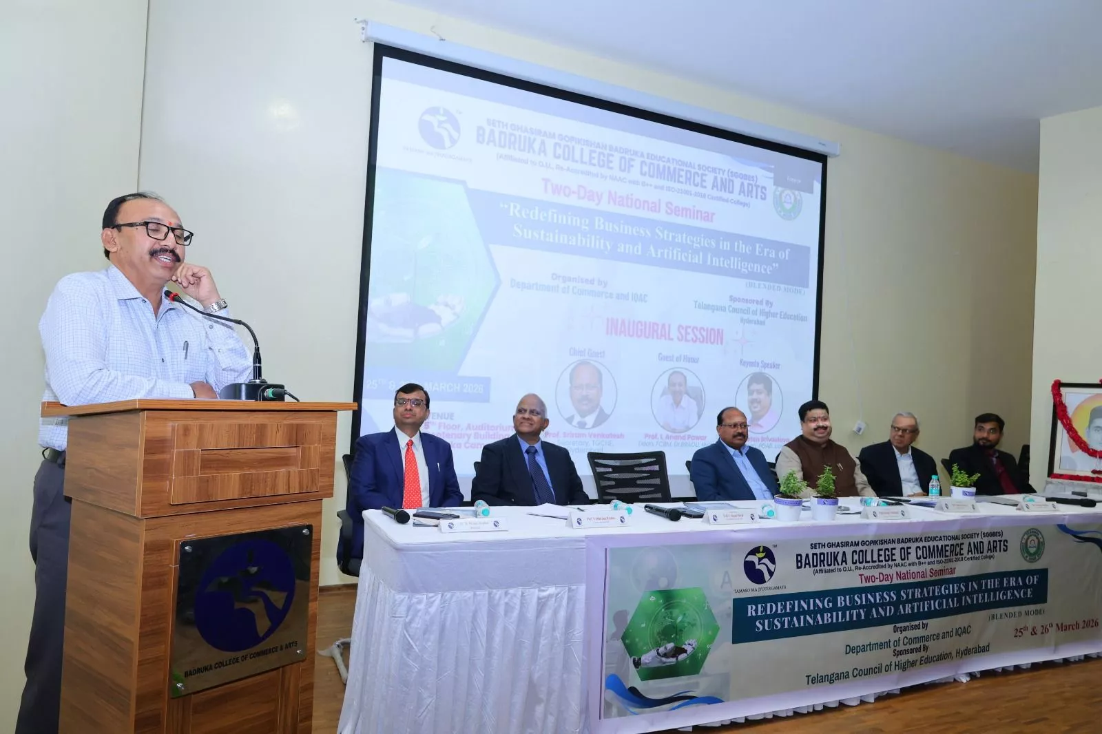 बद्रुका कॉलेज में एआई और सस्टेनेबिलिटी सेमिनार का उद्घाटन