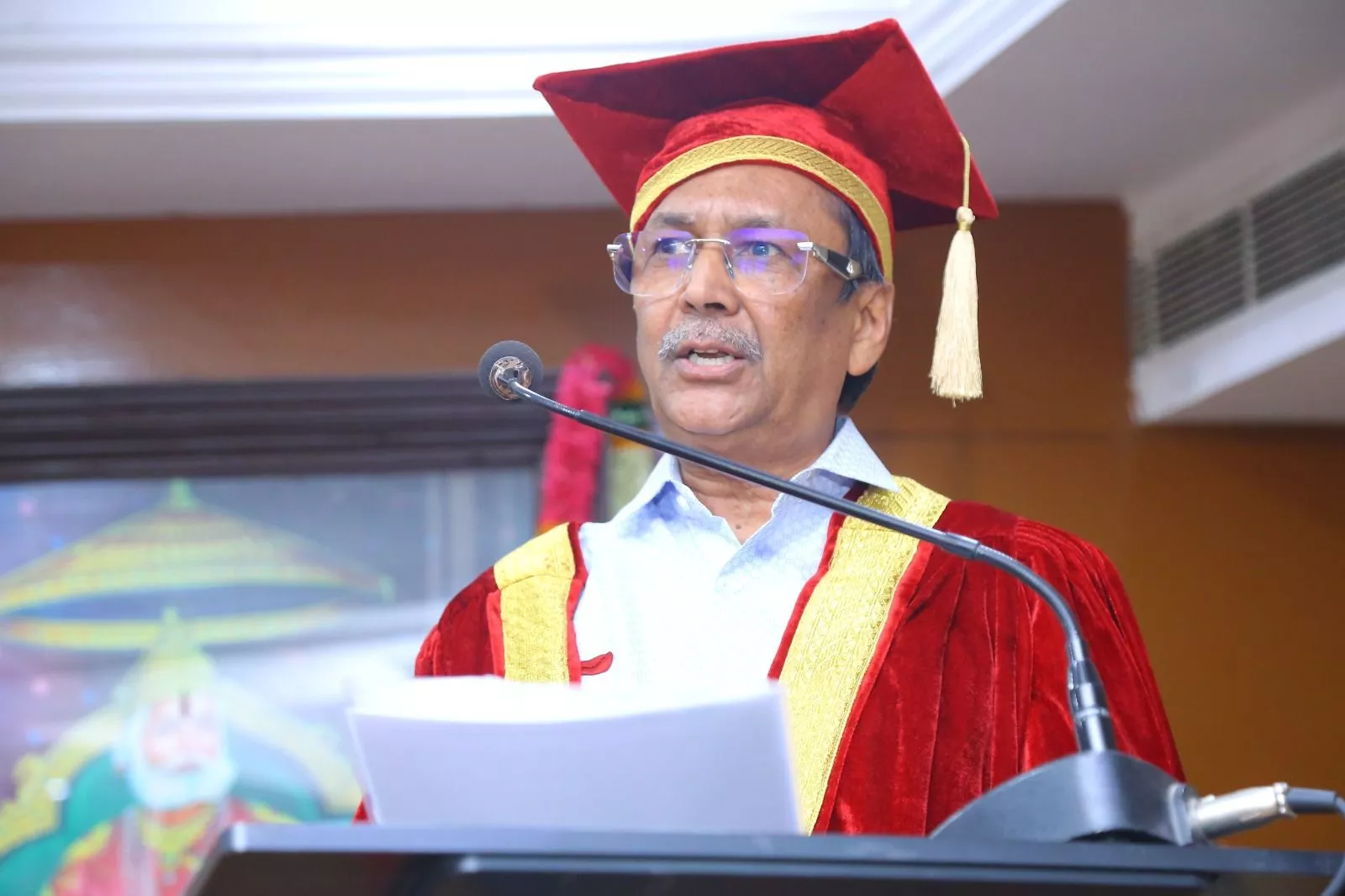 शंकरलाल सिग्नोडिया कॉलेज में दीक्षांत समारोह का दृश्य