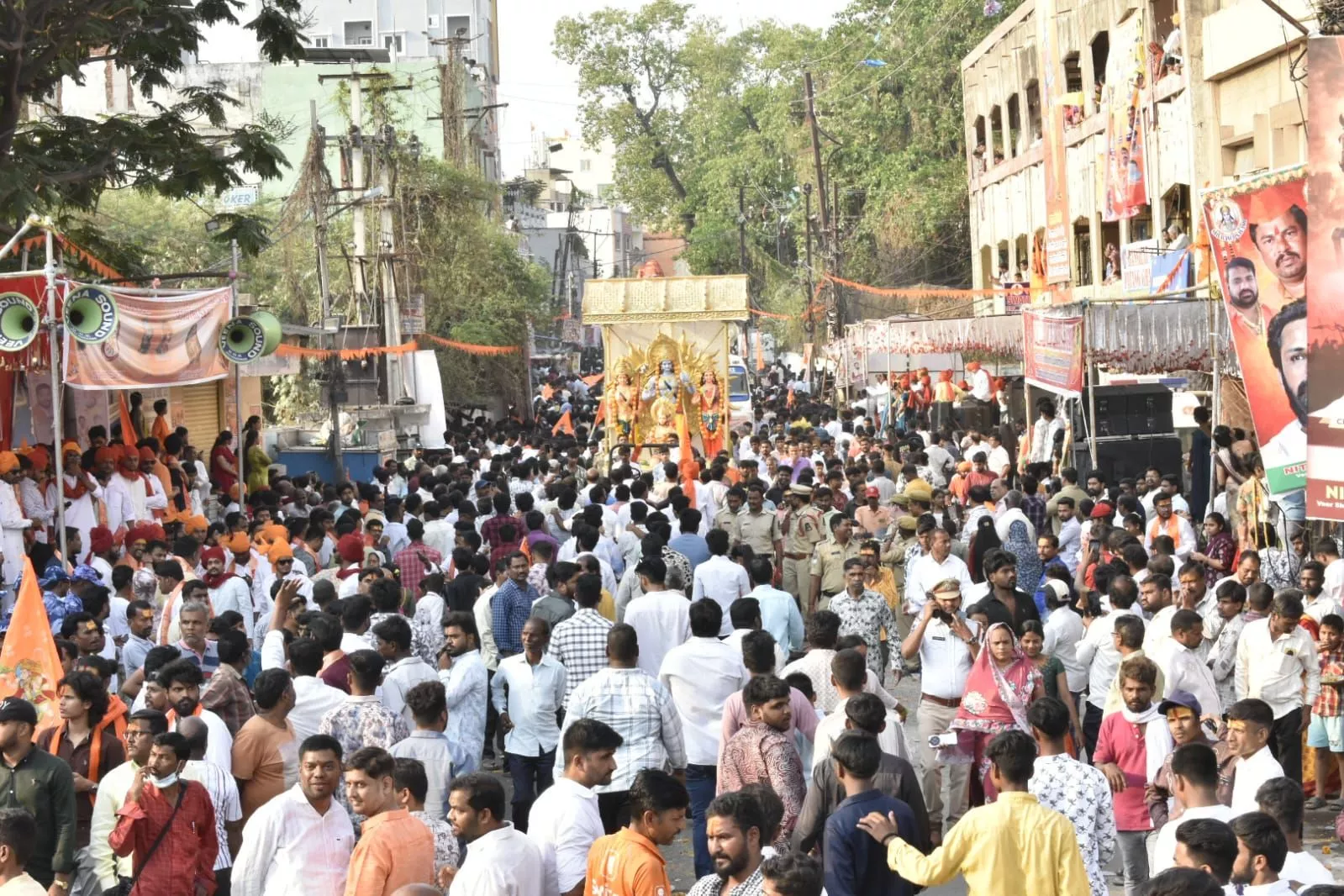 हैदराबाद में निकली भव्य श्रीराम नवमी शोभायात्रा