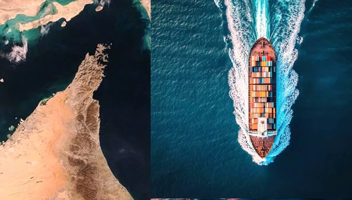 युद्ध के बीच हॉर्मुज से गुजरते मर्चेंट जहाज