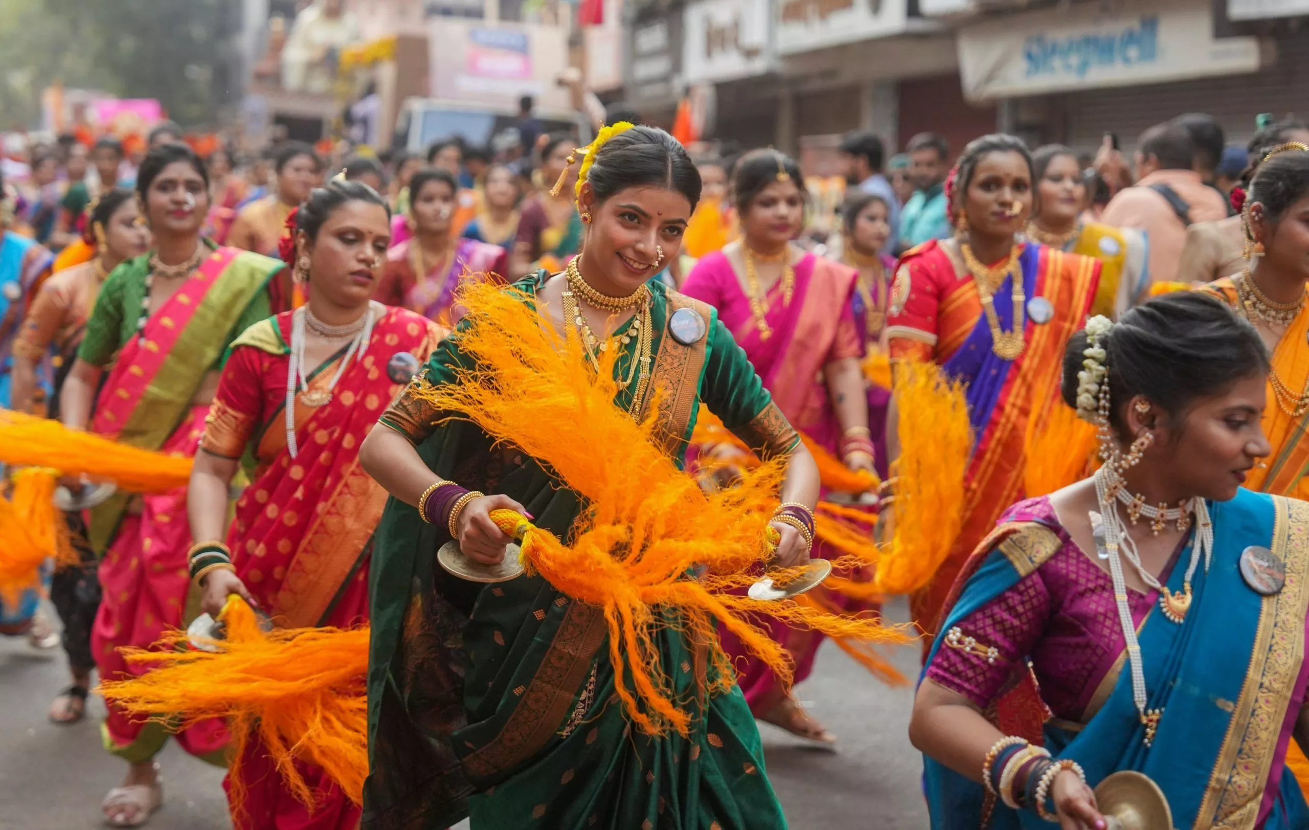 गुड़ी पाड़वा पर घर के बाहर सजाई गई गुड़ी