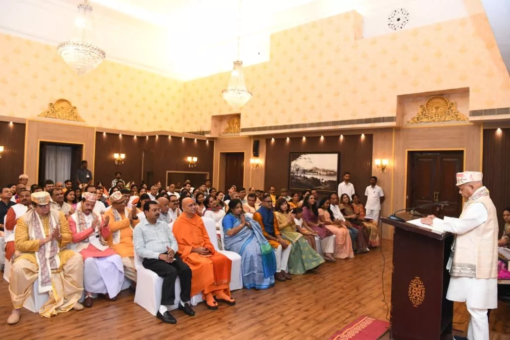 तेलंगाना में बिहार स्थापना दिवस समारोह का दृश्य