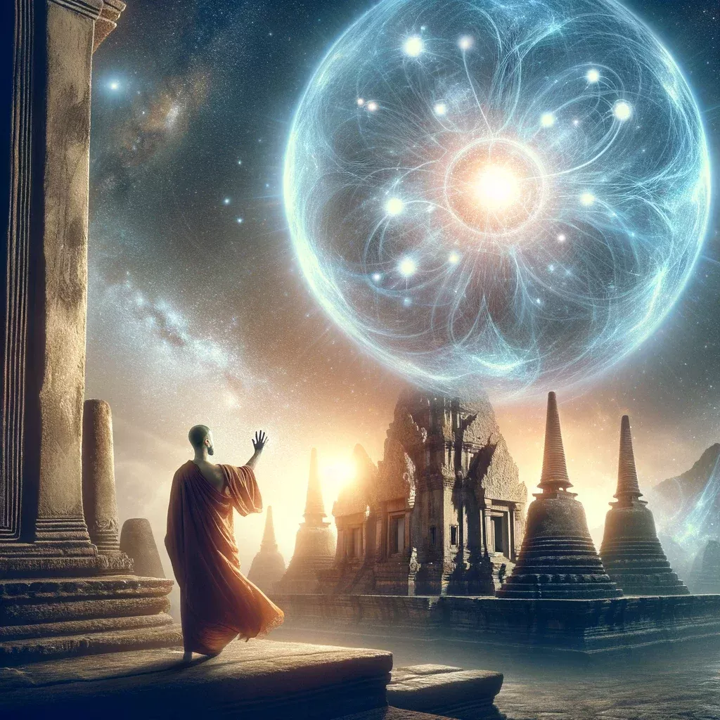 ध्यान में बैठा साधक, कण-कण में ईश्वर का अनुभव