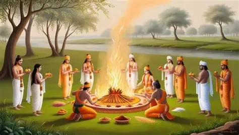 व्रत के दिन पूजा करते हुए श्रद्धालु