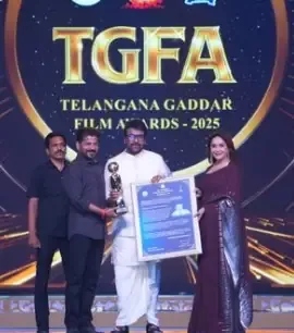 तेलंगाना सरकार के ‘एनटीआर राष्ट्रीय फिल्म पुरस्कार’ से सम्मानित किया गया