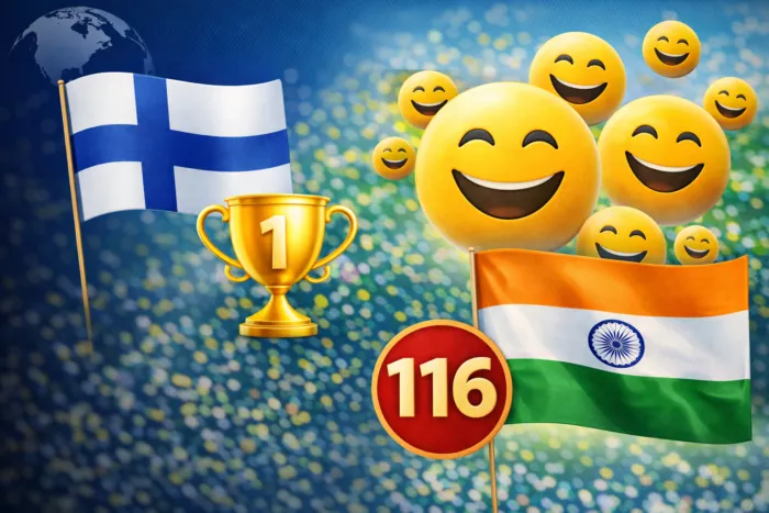 खुशहाली में भारत पिछड़ा, 116वां स्थान मिला