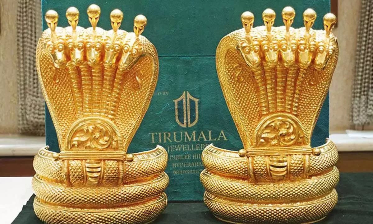 हैदराबाद भक्त ने वेंकटेश्वर को नागाभरणम अर्पित किया