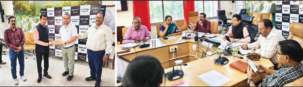 हैदराबाद मंडल में राजभाषा बैठक का दृश्य