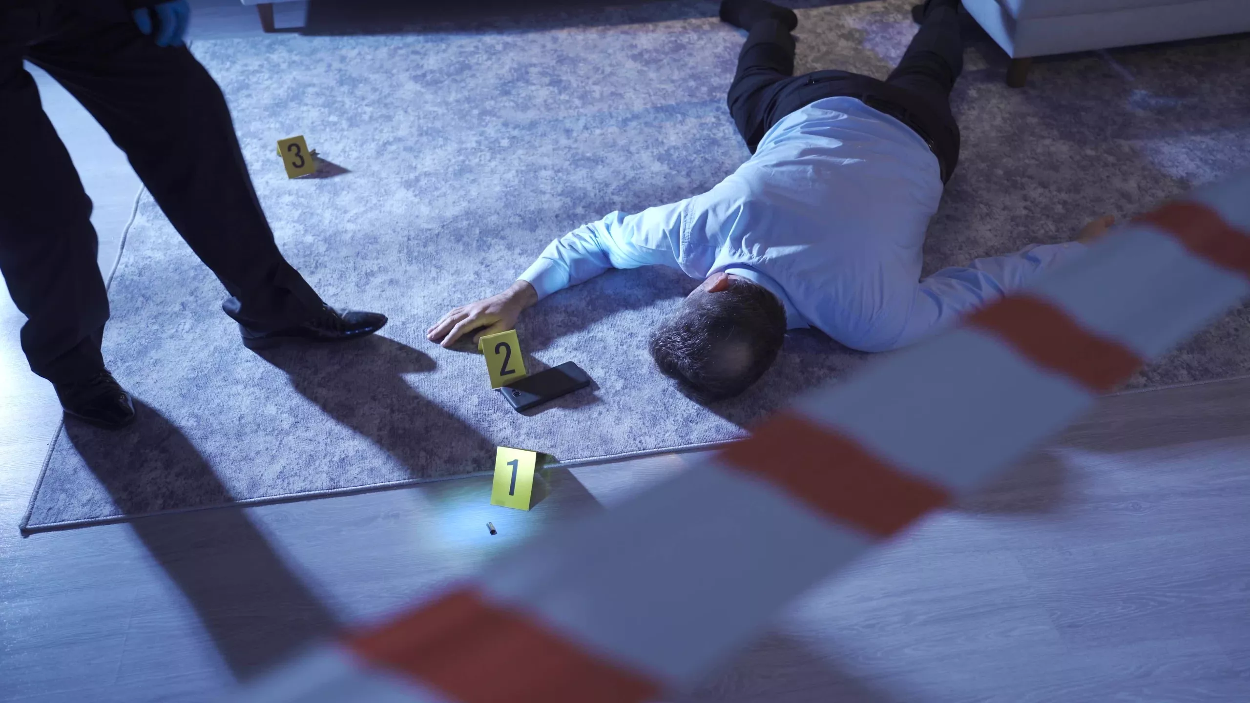 हत्या की घटना के बाद मौके पर पुलिस जांच