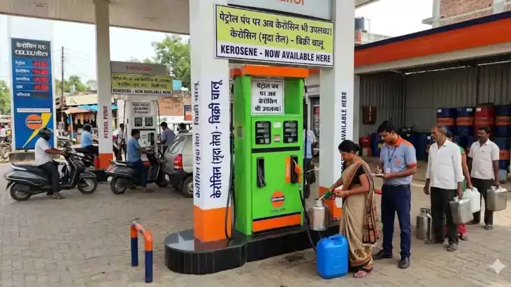 पेट्रोल पंप केरोसिन, केरोसिन बिक्री, नई ईंधन नीति, भारत में केरोसिन, पेट्रोल पंप सुविधा