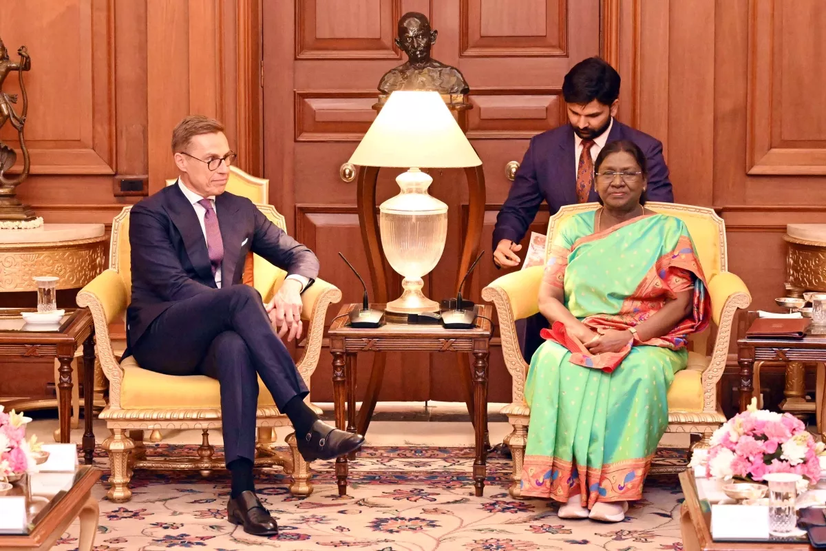 राष्ट्रपति मुर्मु से मिले फिनलैंड के राष्ट्रपति अलेक्जेंडर स्टब