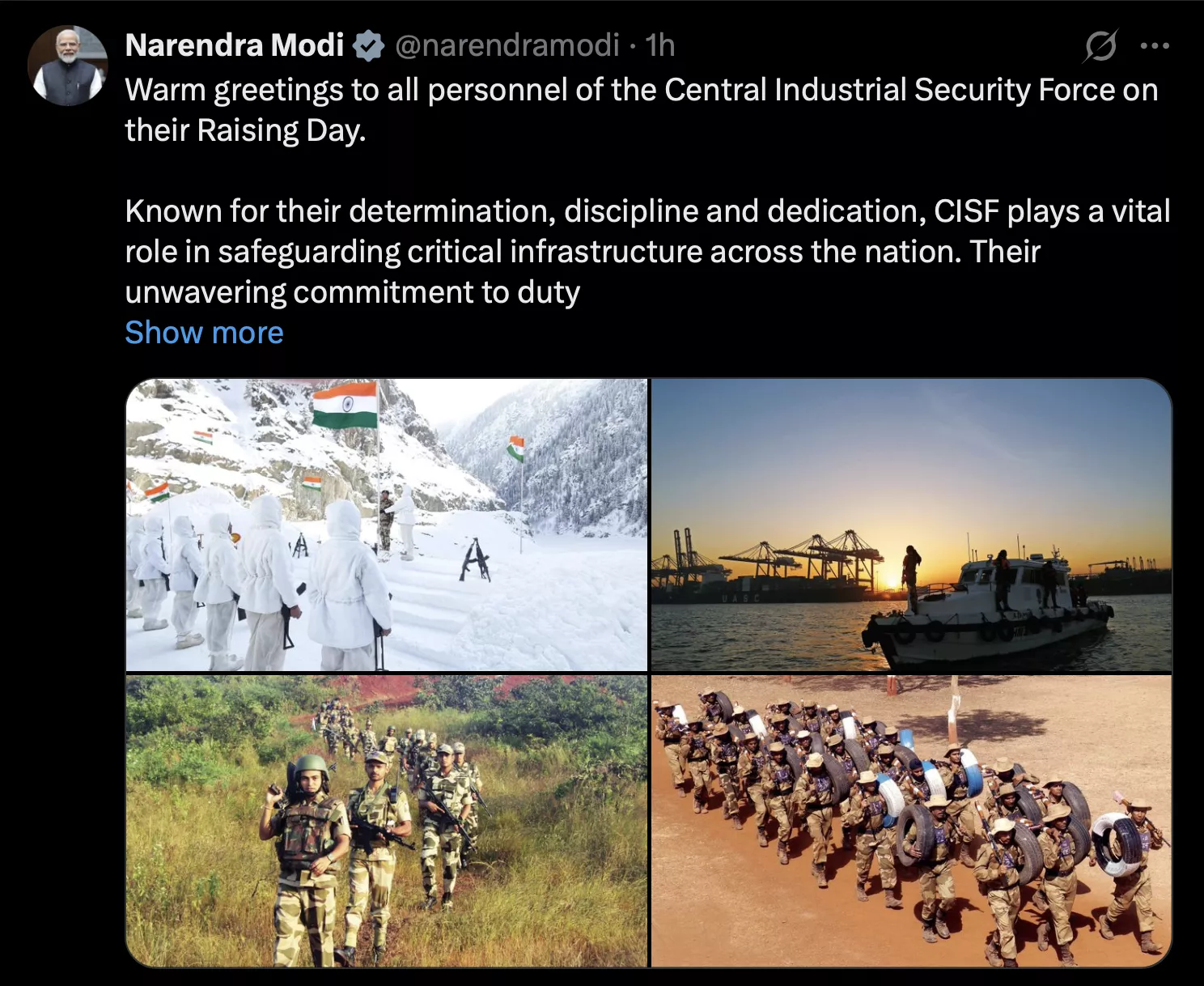 सीआईएसएफ स्थापना दिवस पर जवानों को संबोधित करते पीएम मोदी