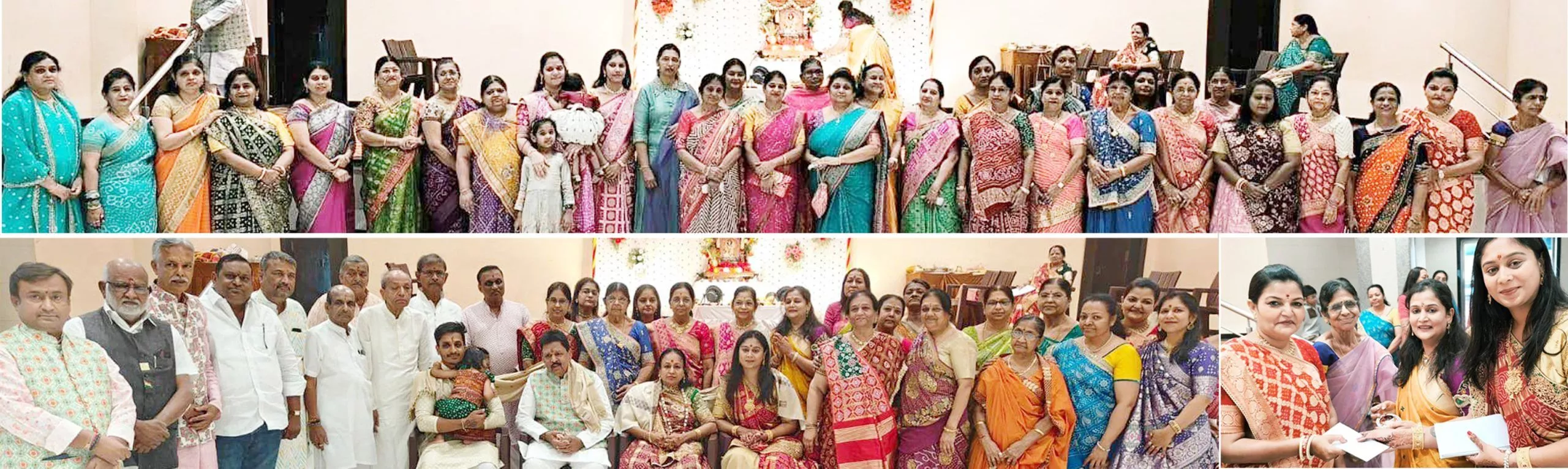 भक्तों के साथ श्री सच्चाई माता की भव्य पहेड़ी का दृश्य