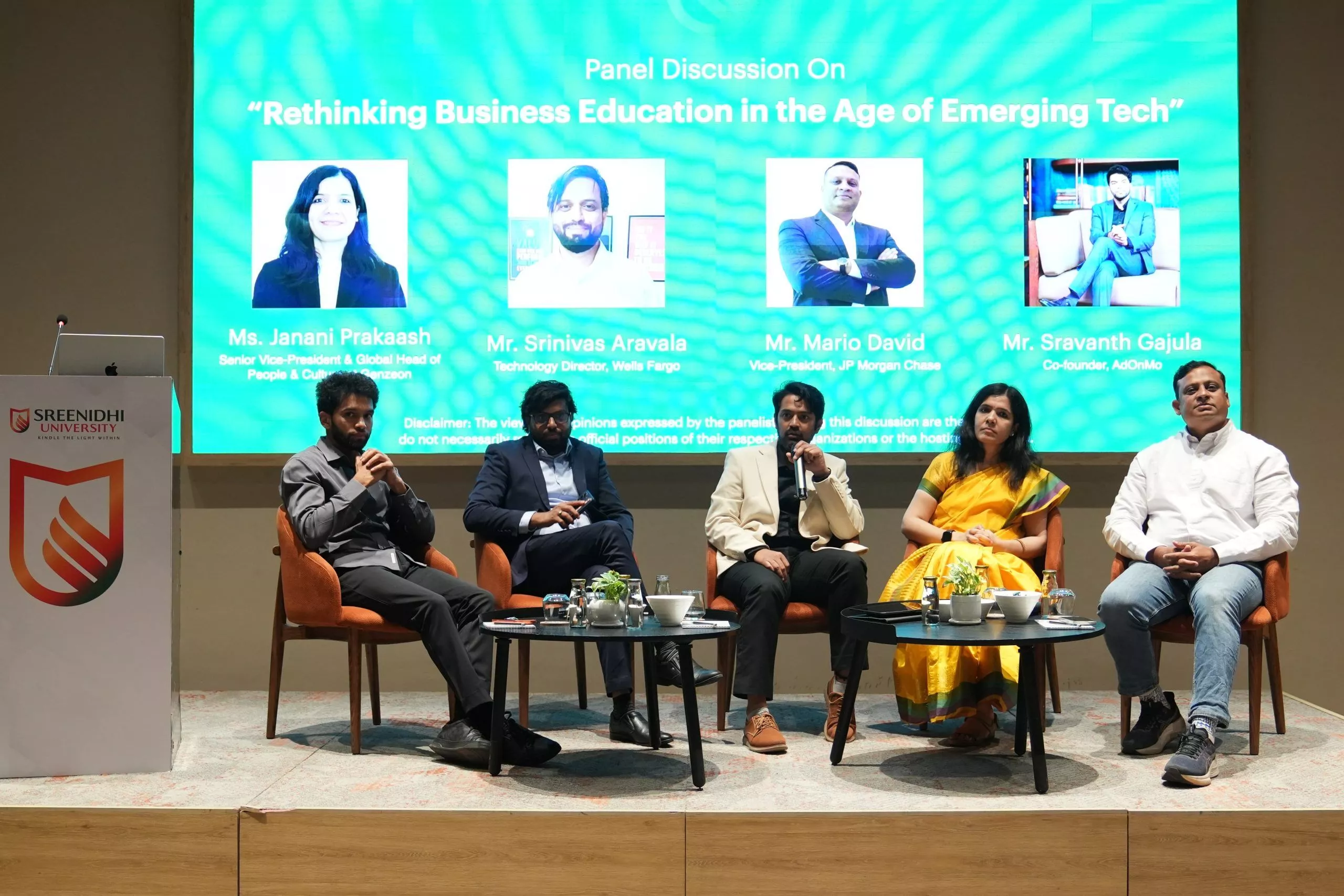 श्रीनिधि स्कूल ऑफ बिजनेस का उद्घाटन समारोह, माधापुर