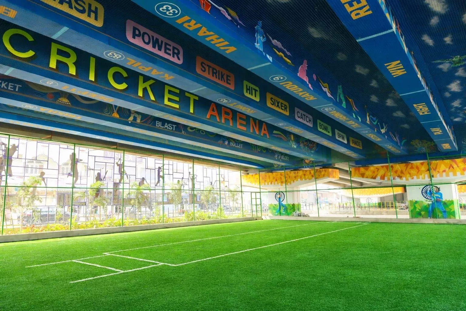 बैरामलगुड़ा फ्लाईओवर के नीचे स्पोर्ट्स एरीना का दृश्य