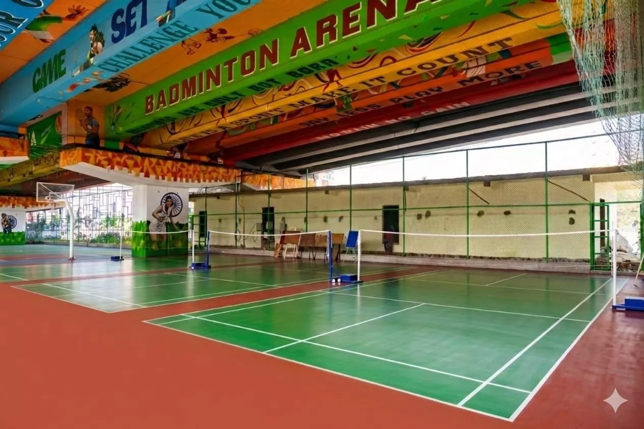 बैरामलगुड़ा फ्लाईओवर के नीचे स्पोर्ट्स एरीना का दृश्य