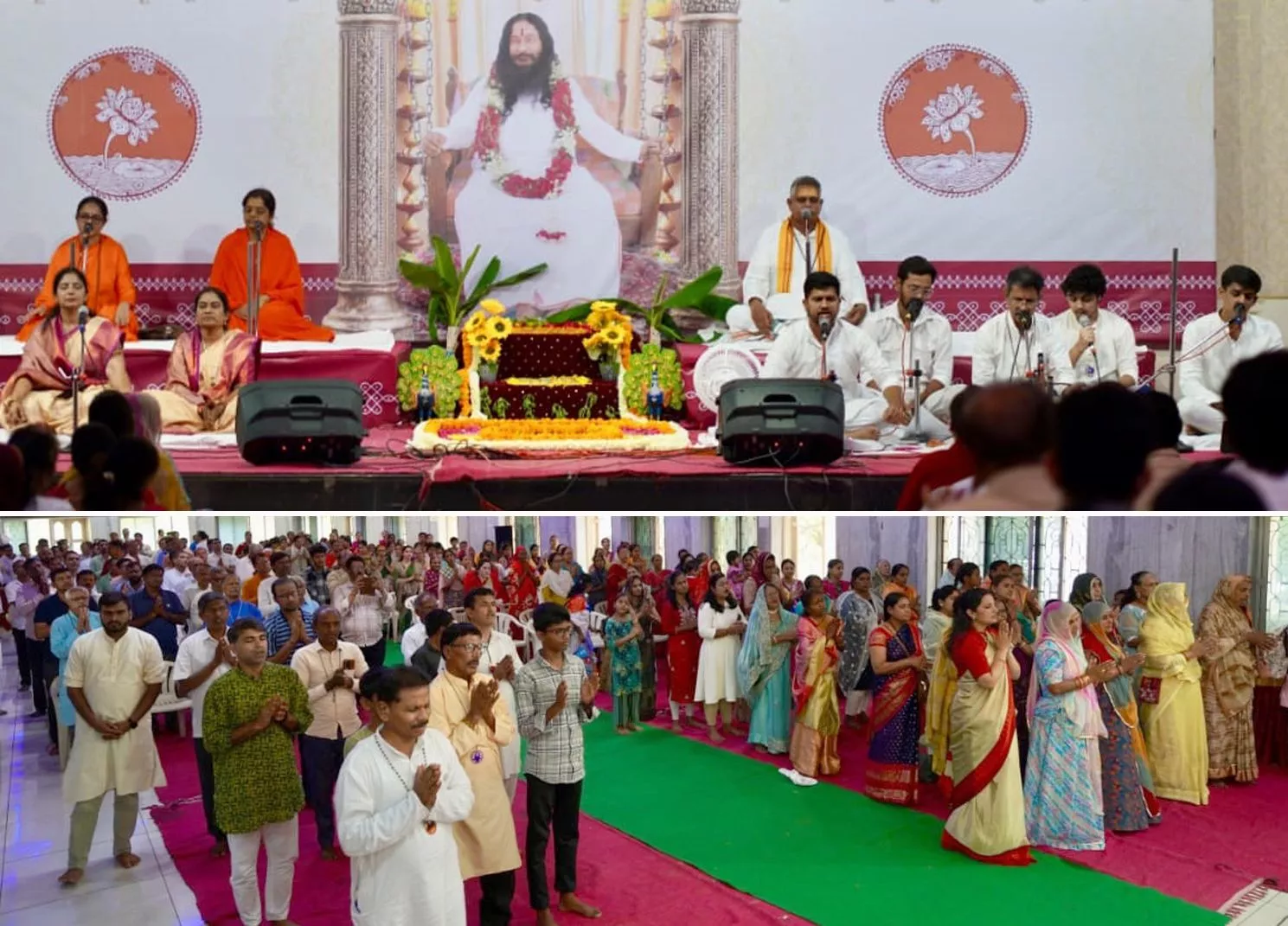 सत्संग में प्रवचन देतीं साध्वी भावना भारतीजी