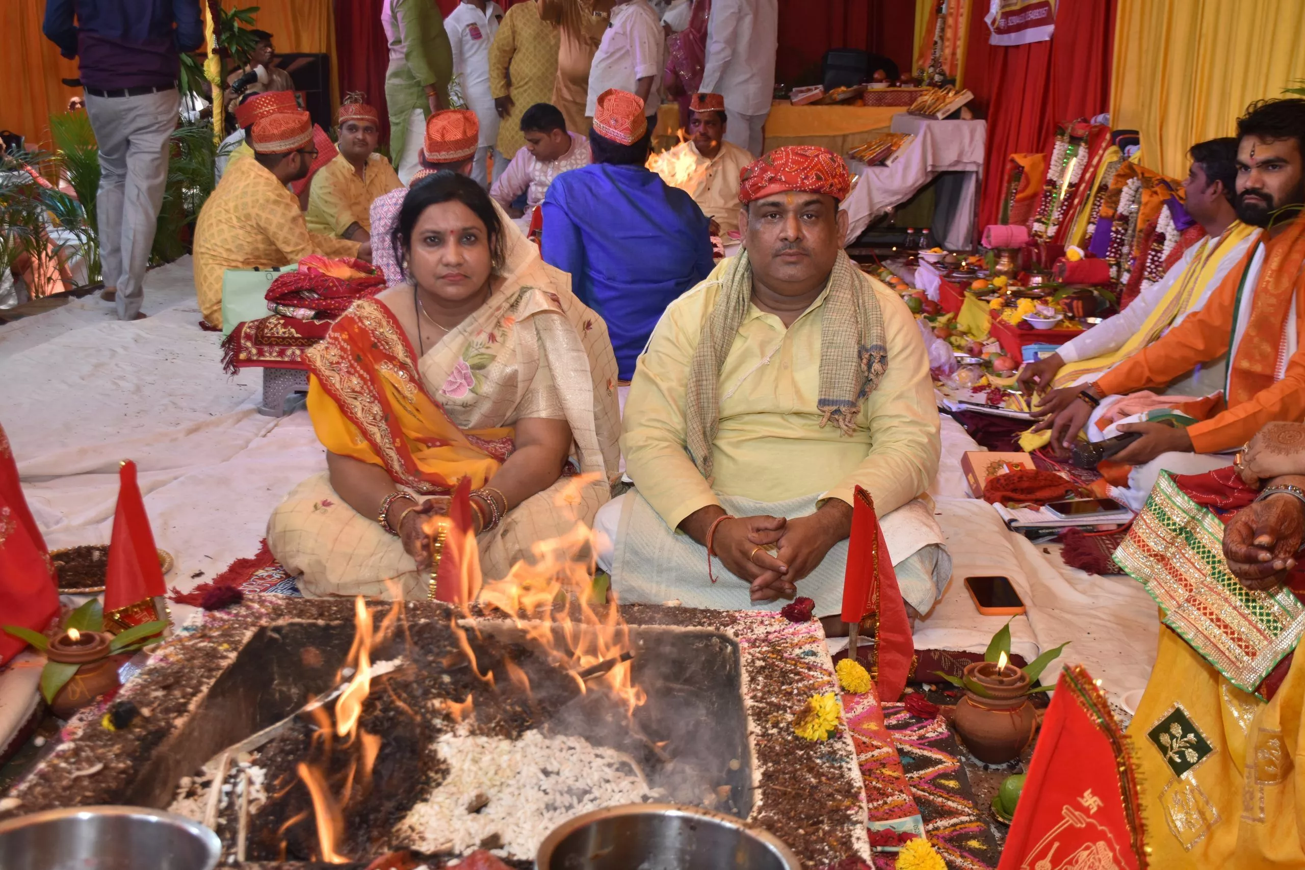 सीतारामबाग मंदिर में हनुमान जन्मोत्सव का हवन कार्यक्रम